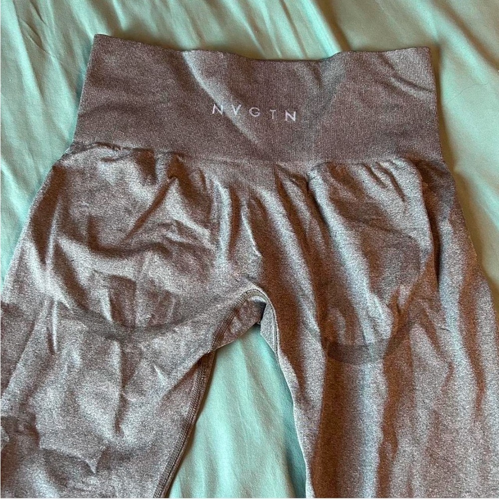 NVGTN khaki green seamless leggings